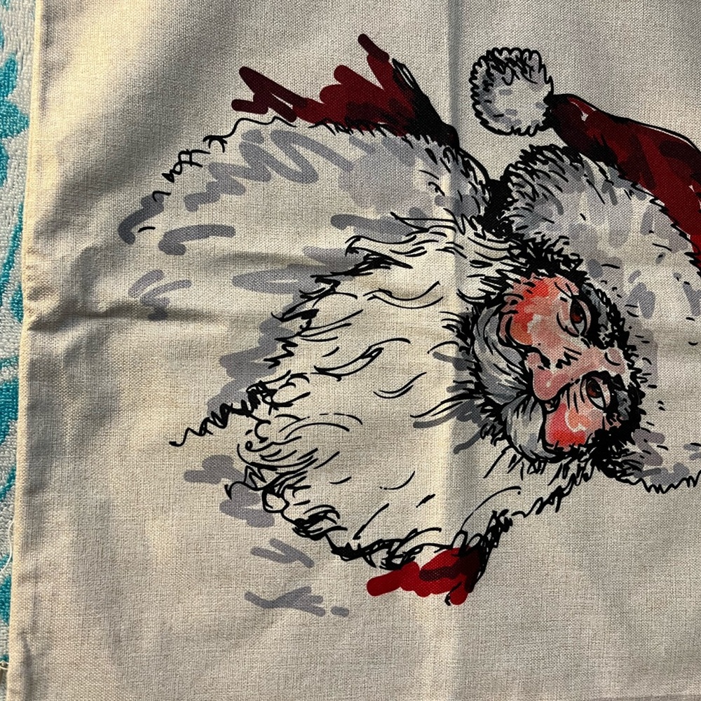 Set of two Santa Claus, pillow coverings
